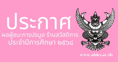 ประกาศ ผลผู้ชนะการปรมูล ร้านสวัสดิการ  ประจำปีการศึกษา ๒๕๖๘